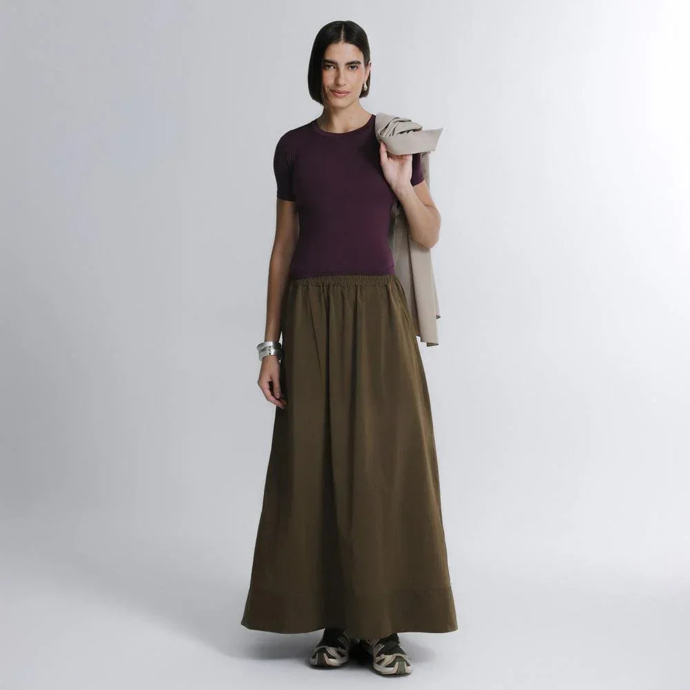 Kit Presente Elegante Feminino | Maxi Saia NYIN + Blusa Skin Cropped