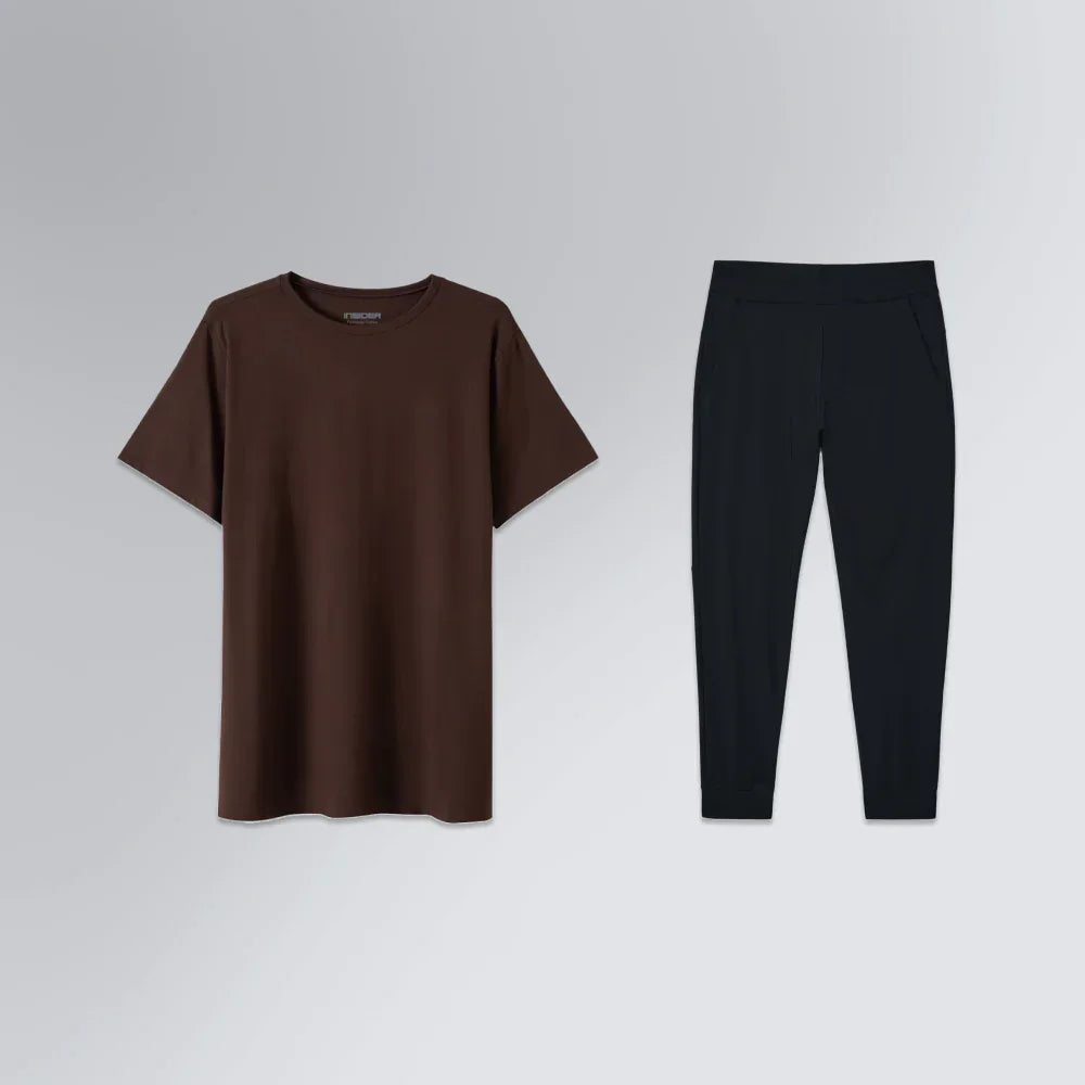 Conjunto Tech T-Shirt® Heavy Slim + Calça Hybrid Jogger