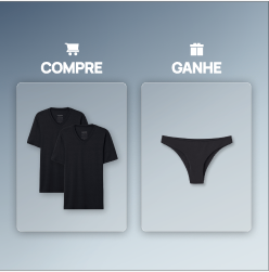 Compre 2 Tech T-Shirt Feminina Gola V e Ganhe + 1 Underwear