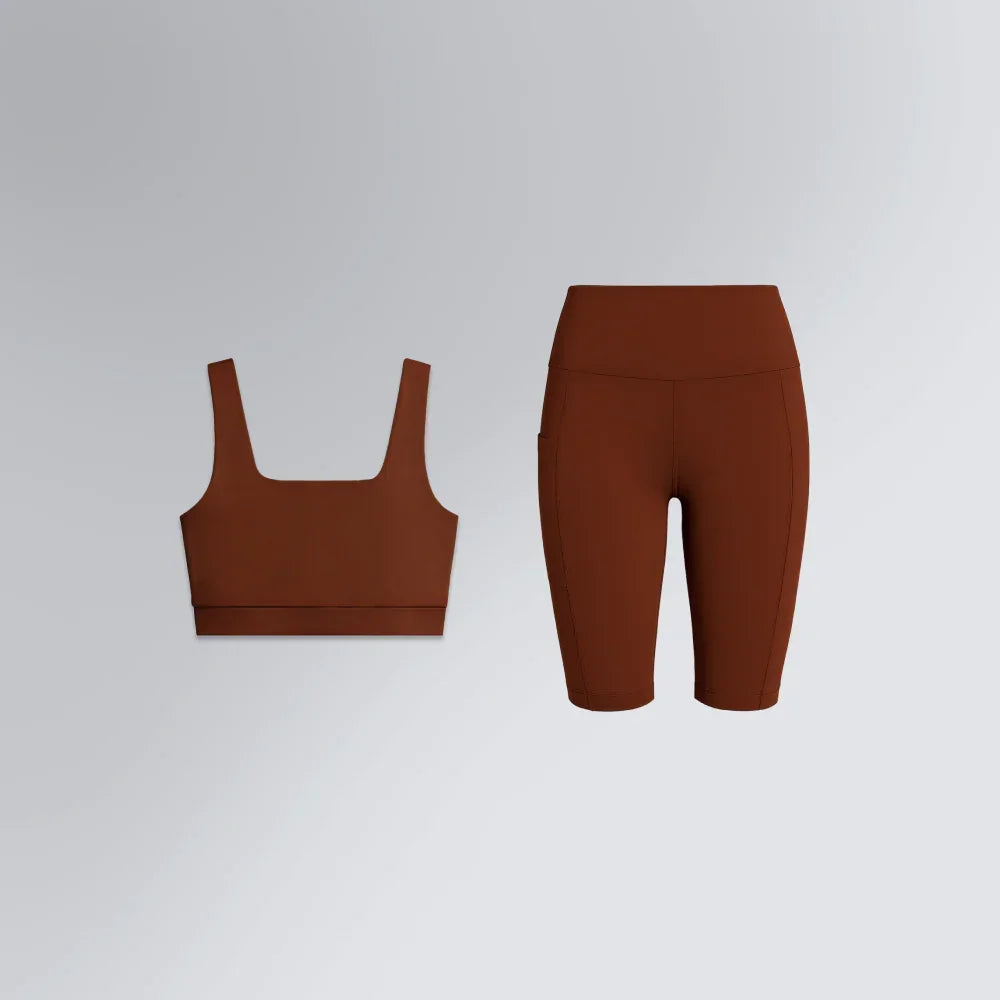 Conjunto Fitness Feminino | Top e Short Longo