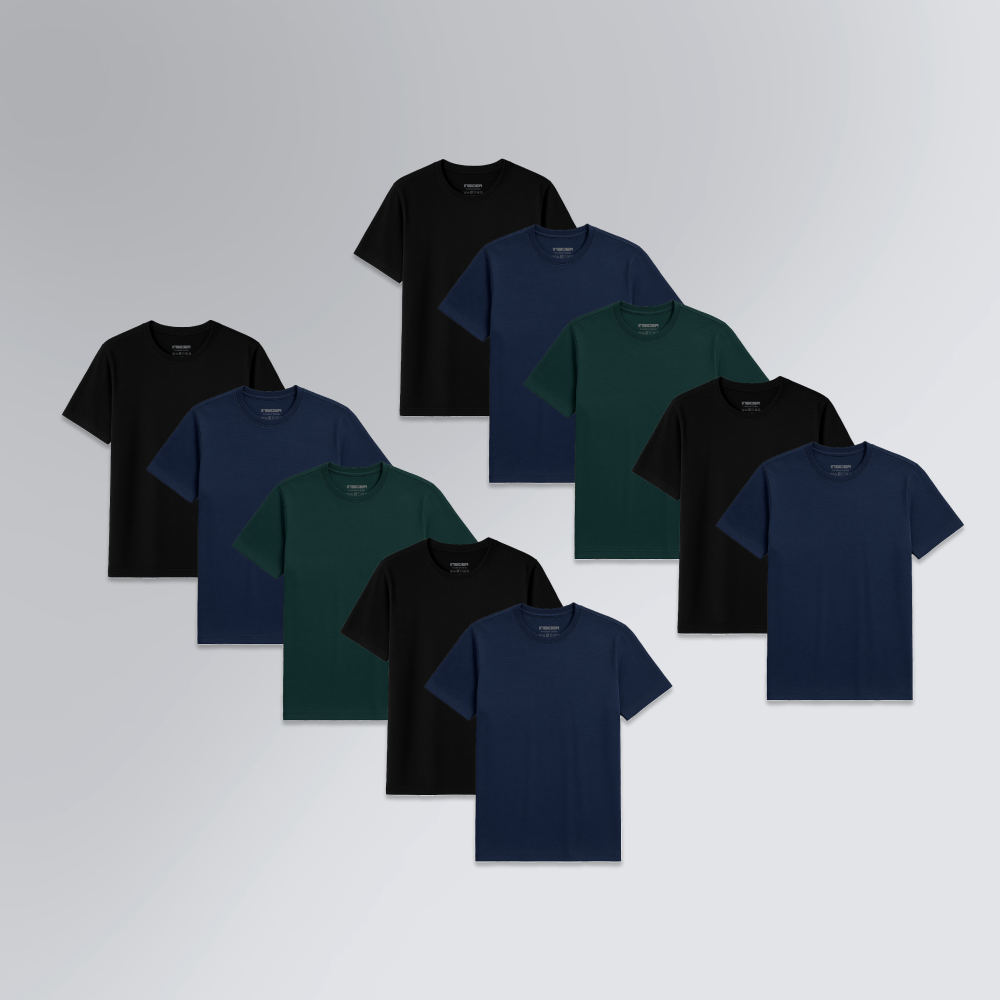 Kit 10 Camisetas Premium Encorpada Core T-Shirt