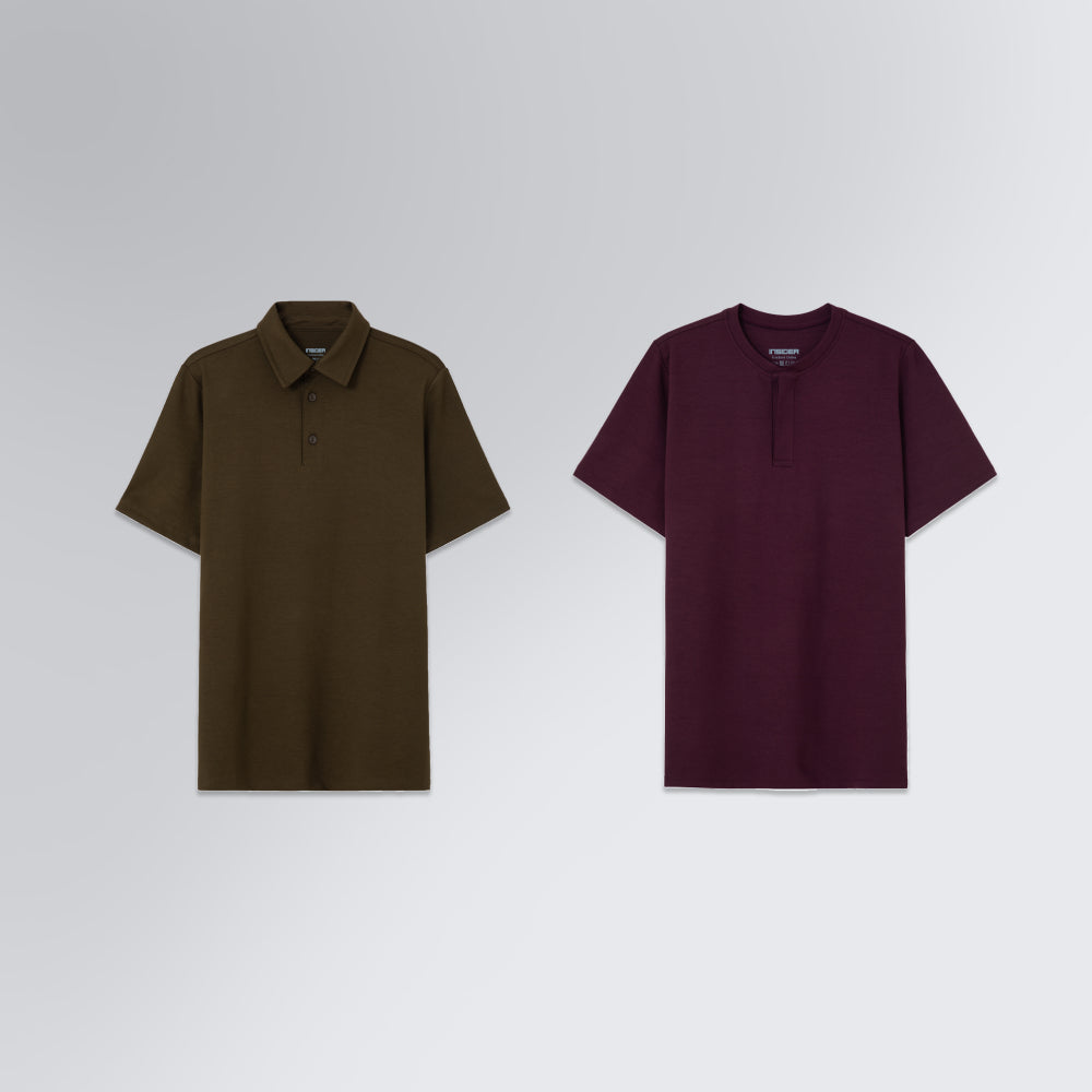 Conjunto Camiseta Henley Game Changer + Camiseta Polo Game Changer