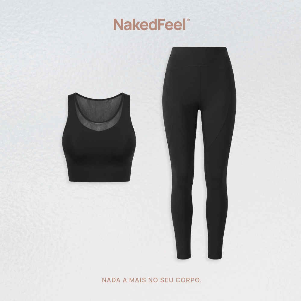 Conjunto Fitness NakedFeel® | Top Fitness + Calça Legging