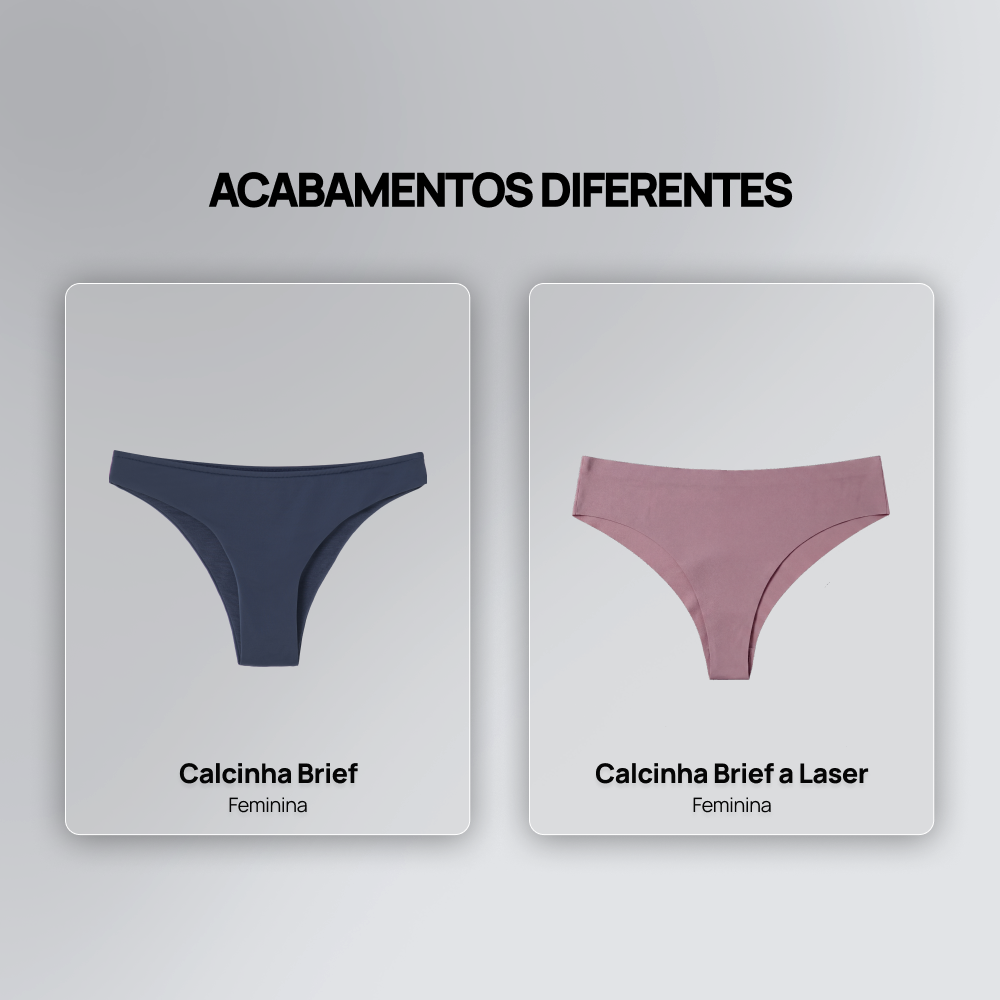 Experimente por menos: Calcinha Brief + Calcinha Brief a Laser
