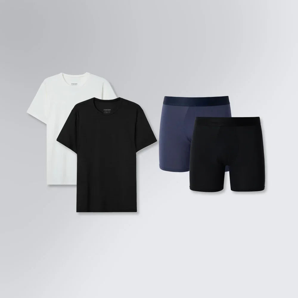 Kit Masculino Essenciais | 2x Tech T-Shirt e 2 Cuecas Antiodor