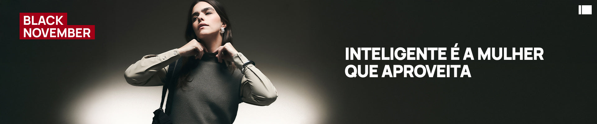 Banner topo de coleção femininos black friday insider 2025