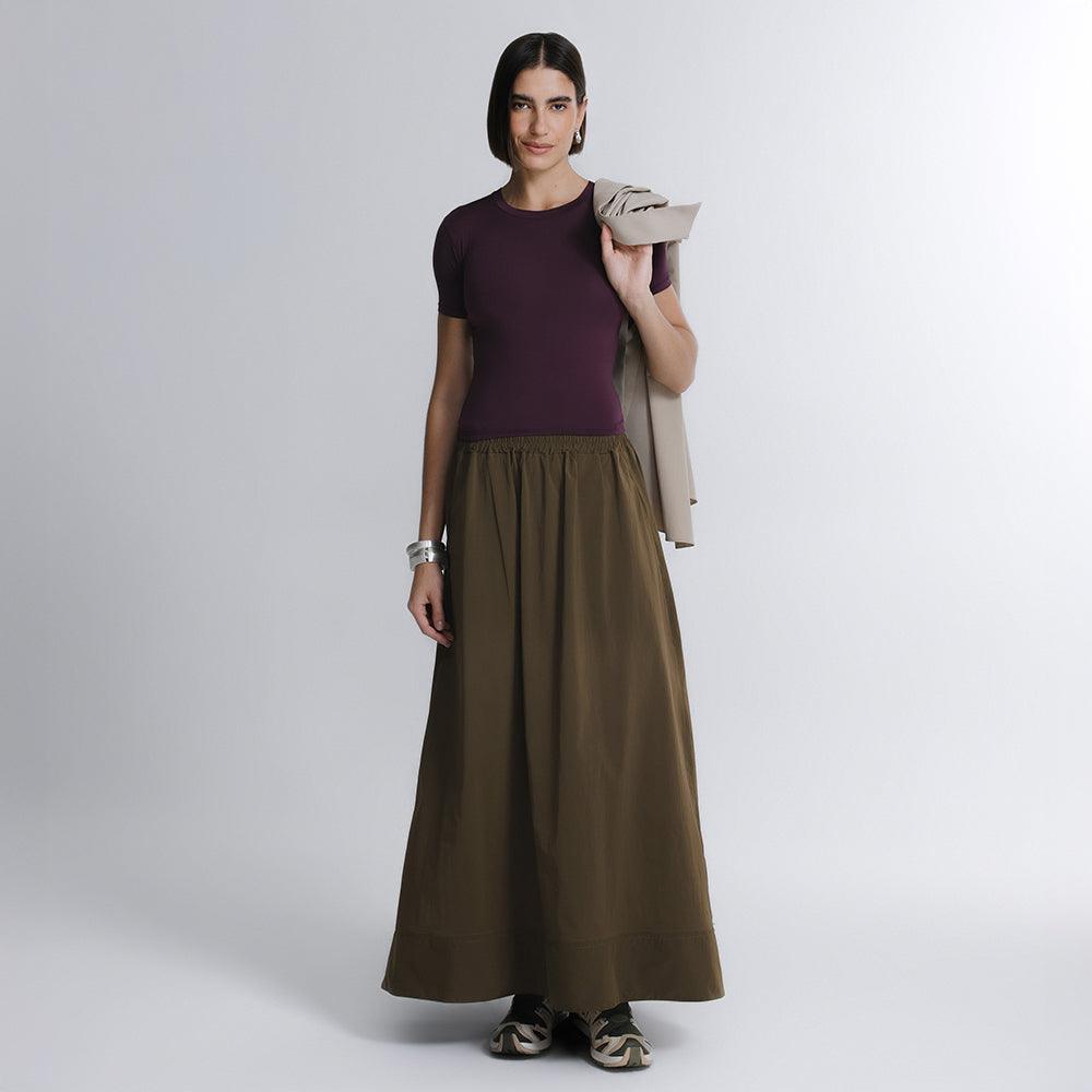 Kit Presente Elegante Feminino | Maxi Saia NYIN + Blusa Skin Cropped