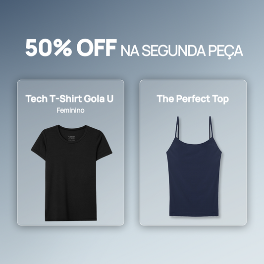 Kit Tech T-Shirt® Feminina + Blusa de Alça Feminina The Perfect Top | Segundo item 50% OFF