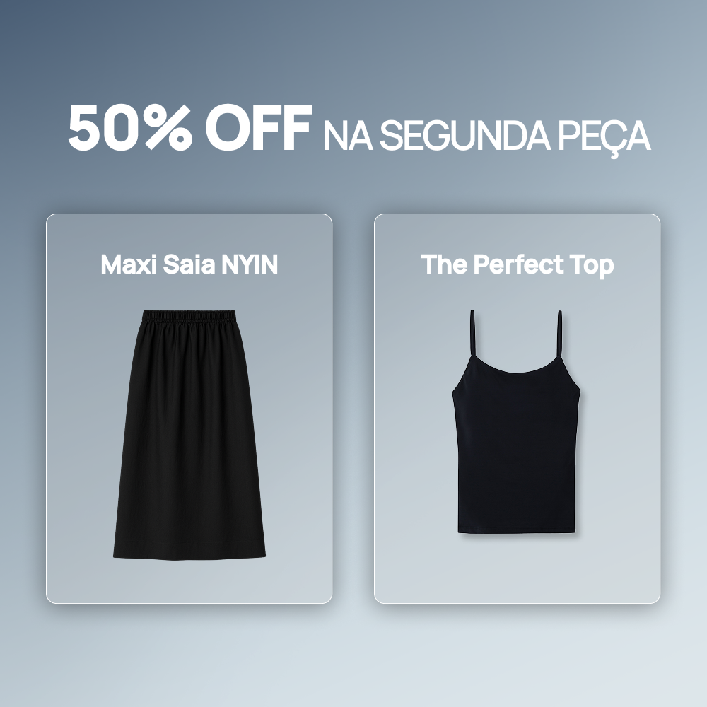 Kit Maxi Saia NYIN Feminino + Blusa de Alça Feminina The Perfect Top | Segundo item 50% OFF