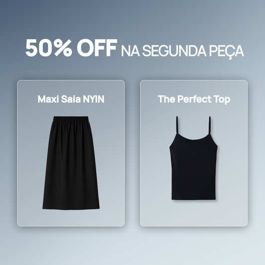 Kit Maxi Saia NYIN Feminino + Blusa de Alça Feminina The Perfect Top | Segundo item 50% OFF
