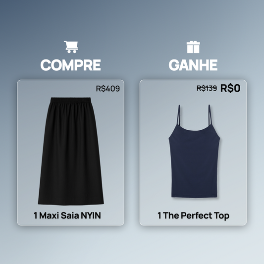 Compre 1 Maxi Saia NYIN Feminino Ganhe 1 The Perfect Top