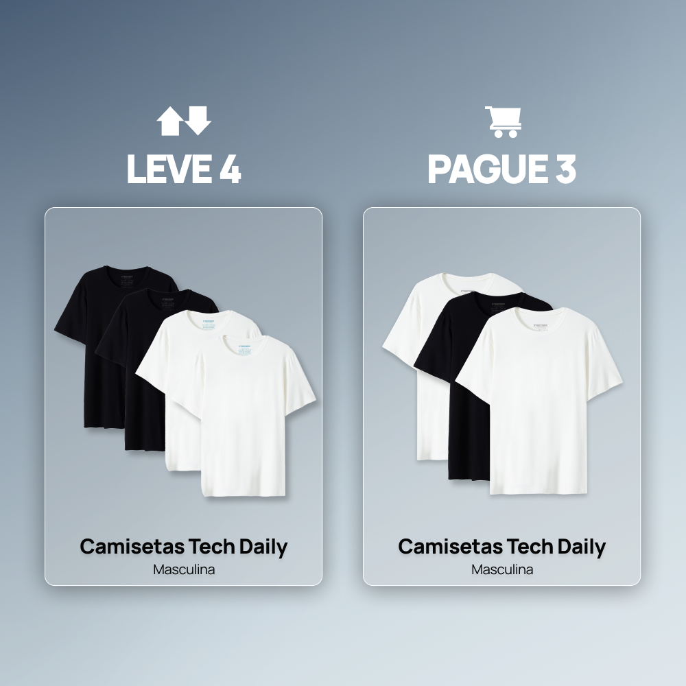 Camiseta Básica Tech Daily - Leve 4 Pague 3