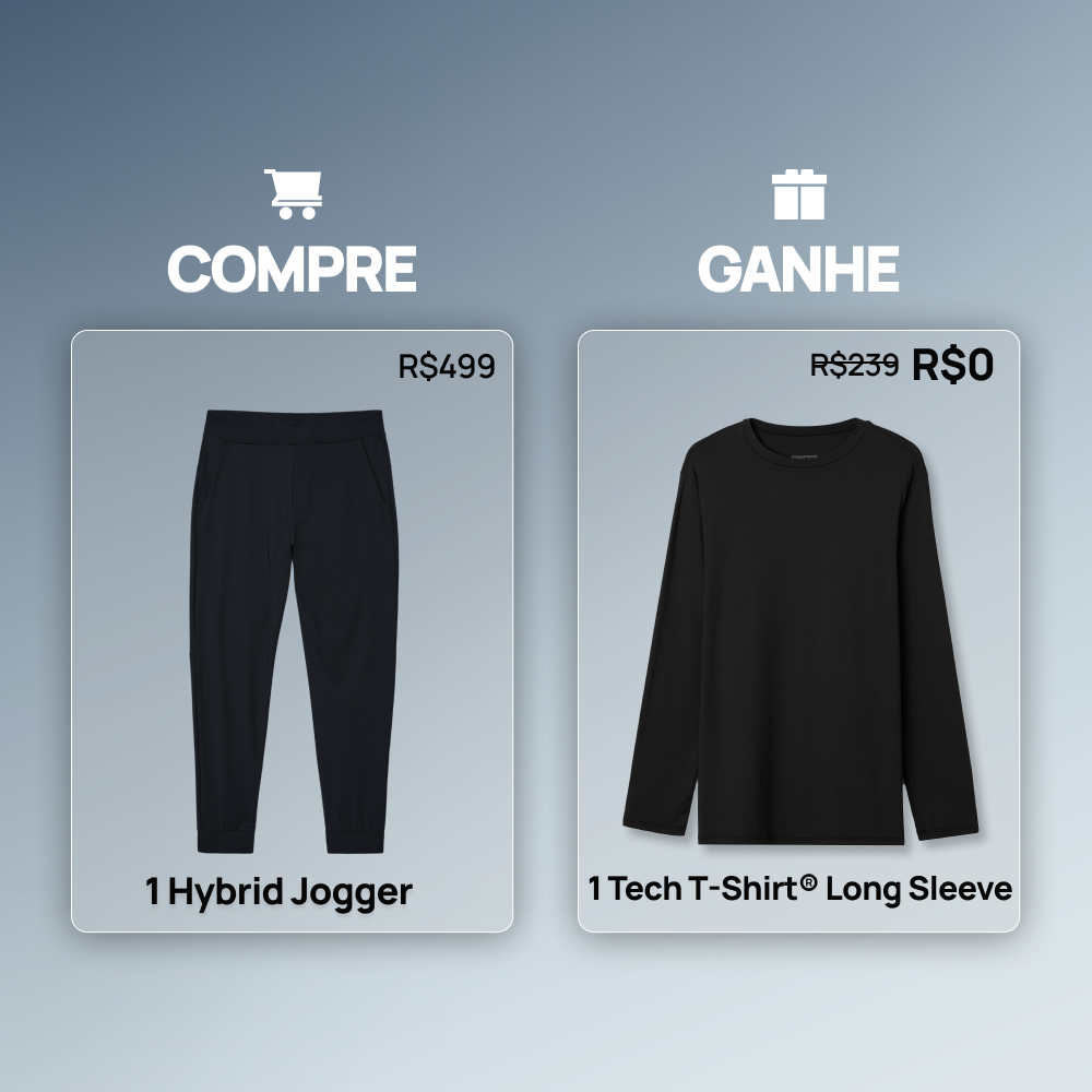 Compre 1 Calça Jogger Masculina Hybrid Ganhe 1 Tech T-Shirt Long Sleeve
