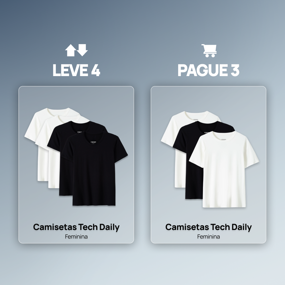 Camiseta Básica Tech Daily Feminina - Leve 4 Pague 3