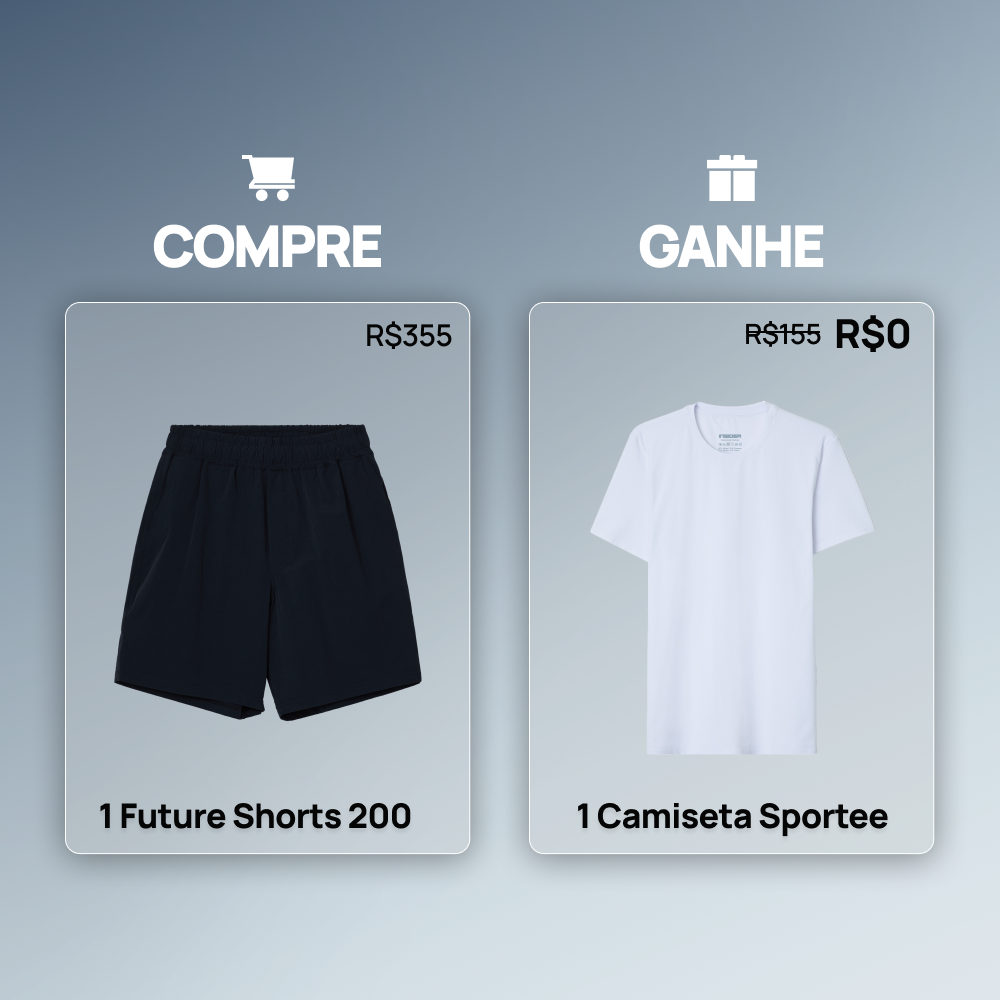 Compre 1 Bermuda Masculina Future Shorts 200 Ganhe 1 Camiseta Esportiva Sportee