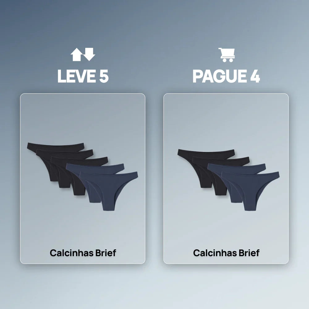 Calcinha Brief Corte a Laser Feminino - Leve 5 Pague 4