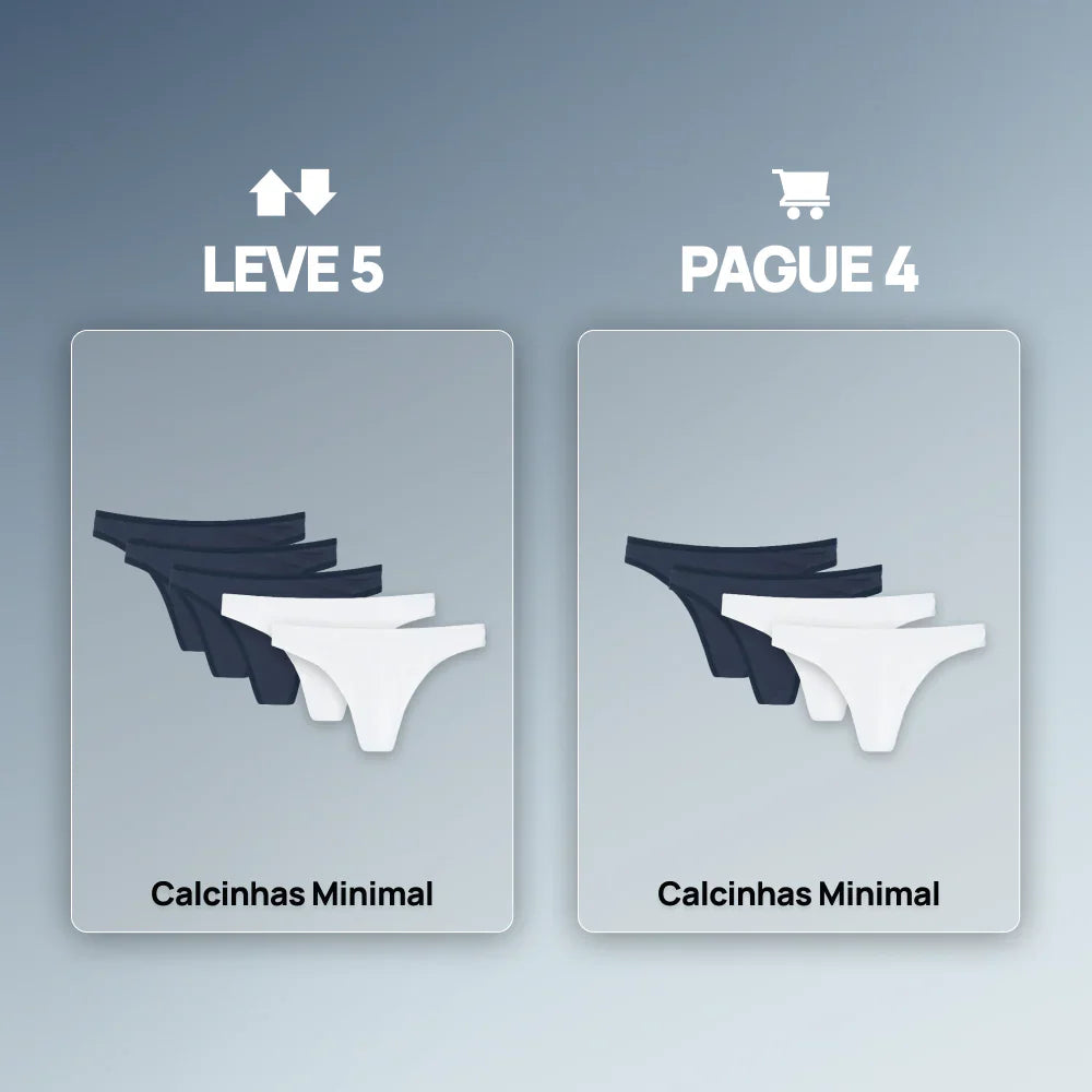 Calcinha Fio Minimal Corte a Laser Feminino - Leve 5 Pague 4