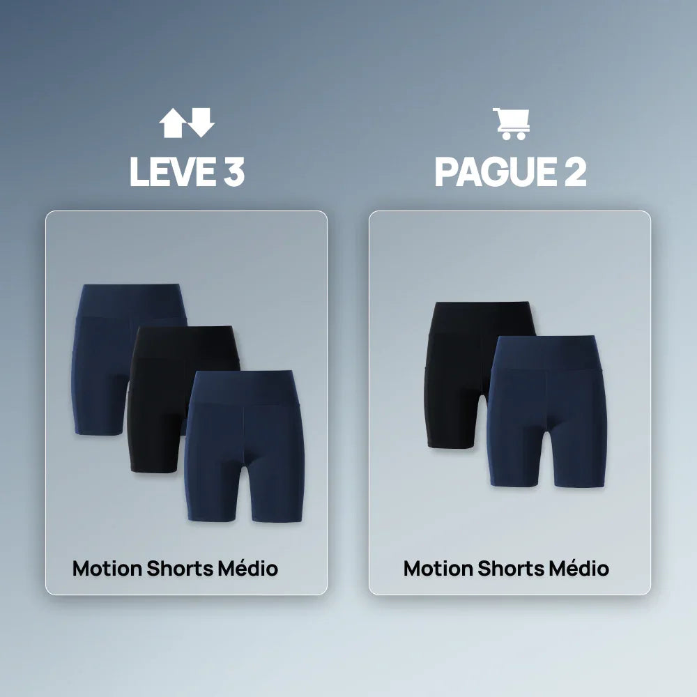 Short Fitness Médio Motion - Leve 3 Pague 2