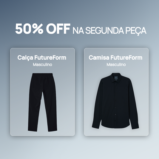 Kit 1 Calça FutureForm® + 1 Camisa FutureForm® - 50% OFF no Segundo Item