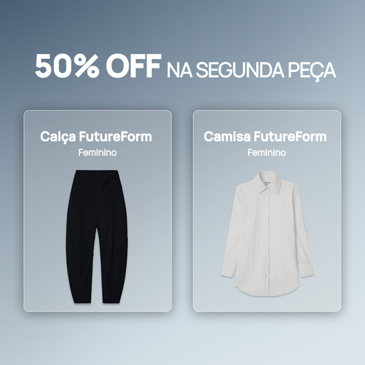 Kit Calça Tecnológica Feminina FutureForm® + Camisa Tech FutureForm® Feminina | Segundo item 50% OFF