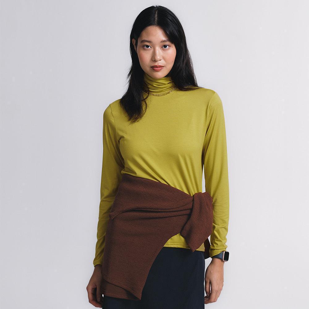 High-Neck Fitted Long-Sleeved T-Shirt main image 1