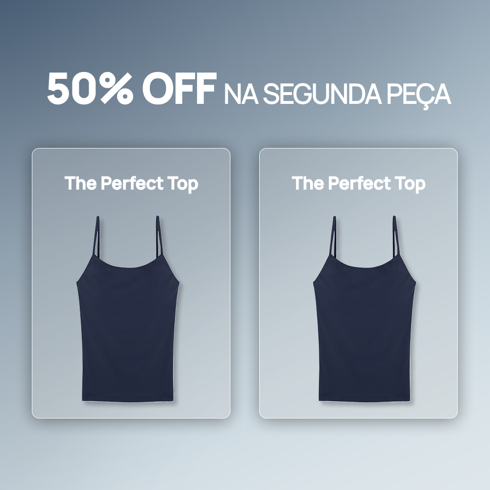 Kit 2 Blusas de Alça Feminina The Perfect Top | Segundo item 50% OFF