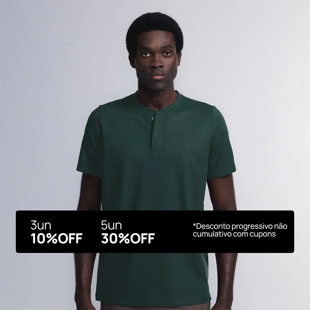 Camiseta Henley Game Changer - Desconto Progressivo