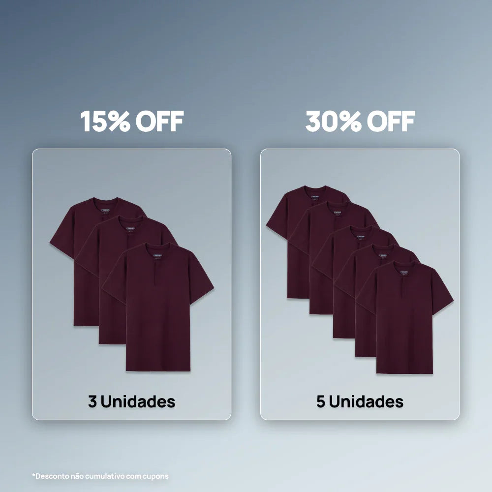 Camiseta Henley Game Changer - Desconto Progressivo