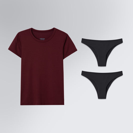 Kit Presente Essencial Feminino | 1 Tech T-Shirt® e 2 Calcinha Brief