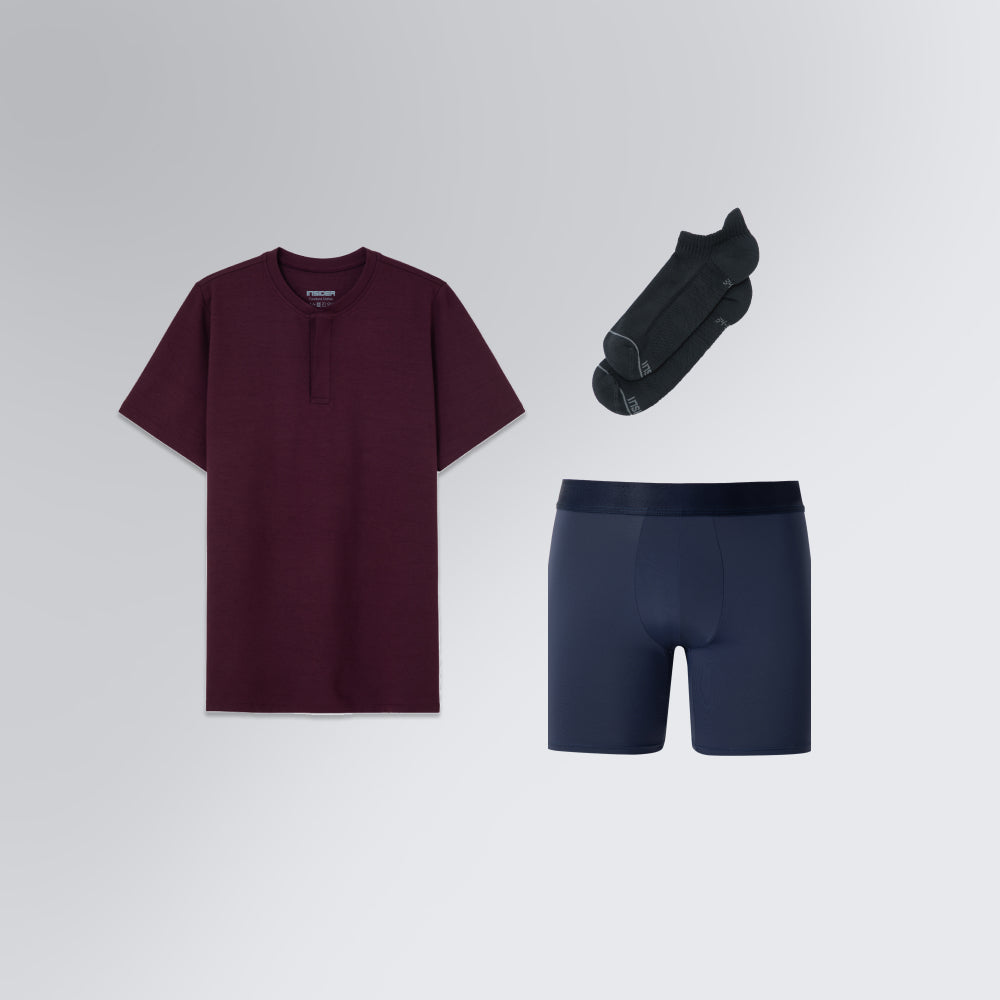 Kits e conjuntos para viajar masculino