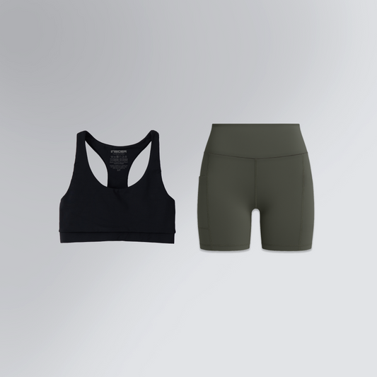 Conjunto Fitness Poliamida Premium | Top Nadador e Short Curto