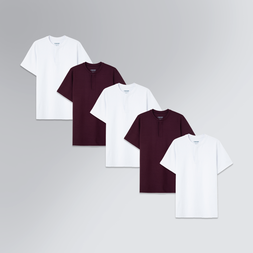 Kit 5 Camisetas Henley Game Changer