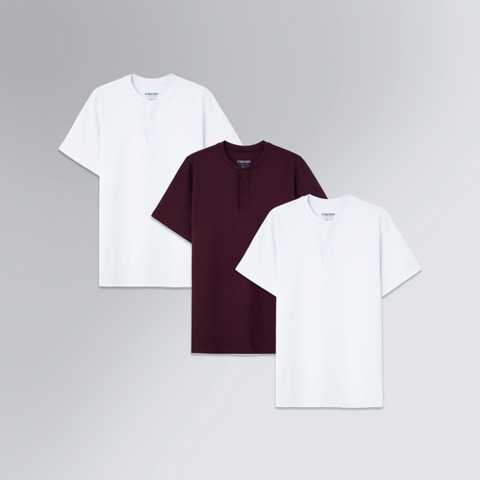 Kit 3 Camisetas Henley Game Changer