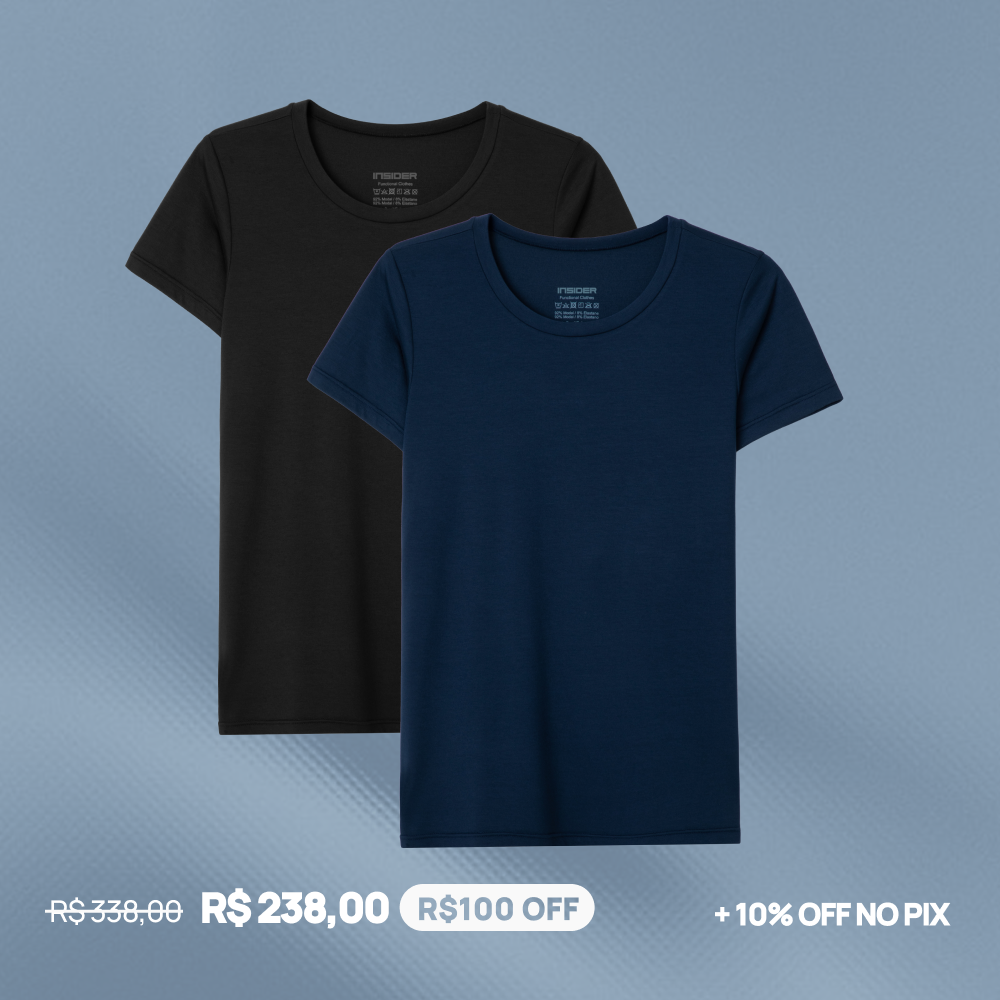 Kit 2 Tech T-Shirt® Feminina
