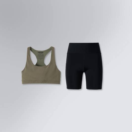 Conjunto Fitness Poliamida Premium | Top Nadador e Short