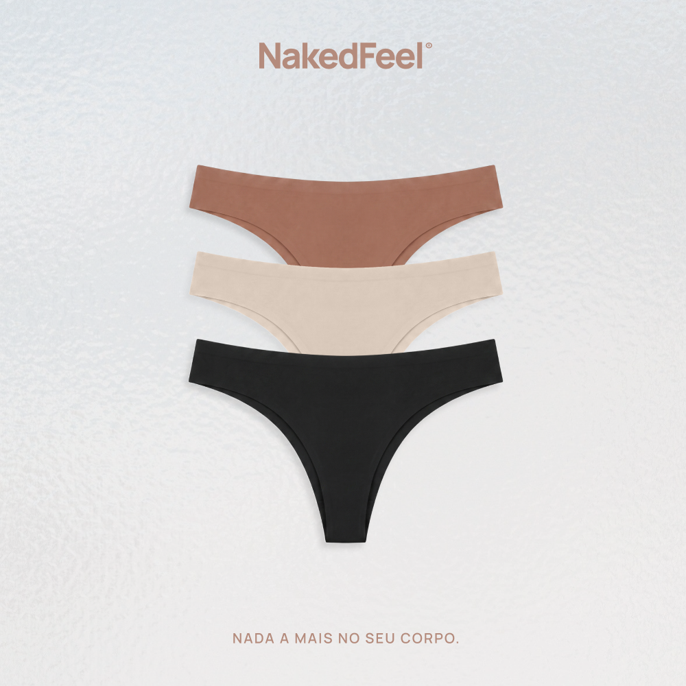 Kit Calcinhas Biquíni NakedFeel® 3 Unidades