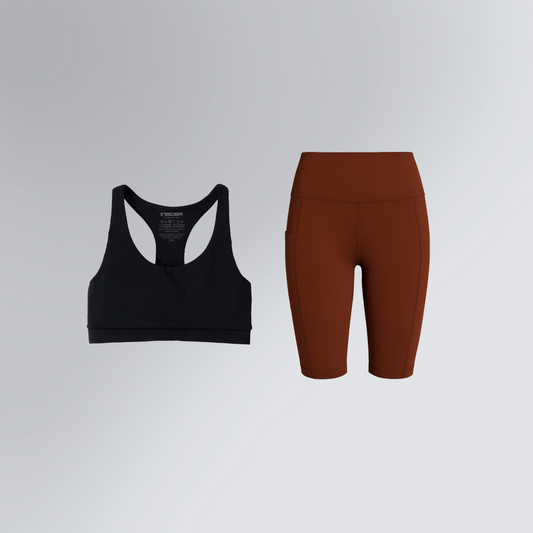 Conjunto Fitness Poliamida Premium | Top Nadador e Bermuda