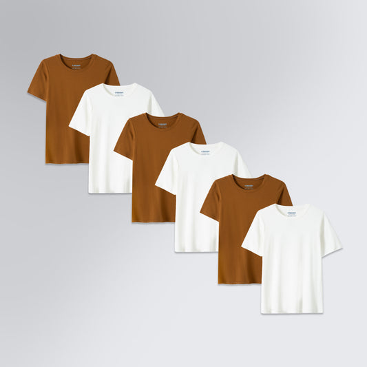 Kit 6 Camisetas Básicas Tech Daily Feminina