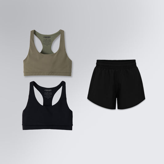 Kit Presente Treino Feminino | 2 Top Fitness e 1 Short Serotonin