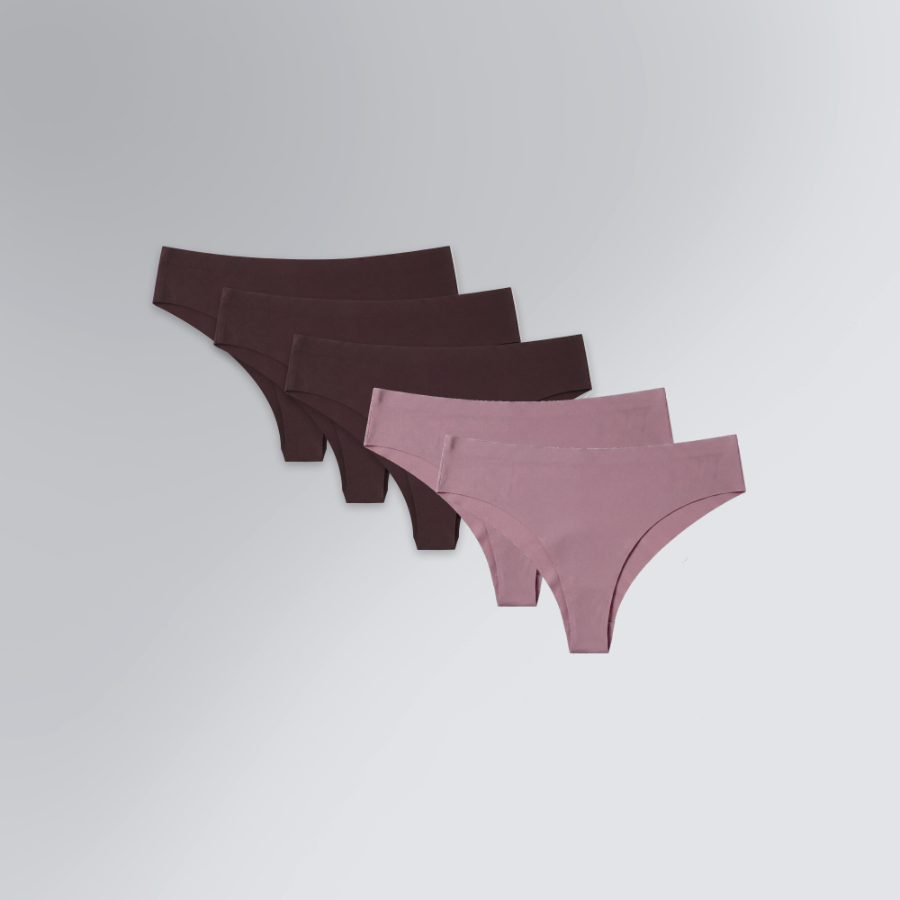 Kit 5 Calcinhas Fio Brief Corte a Laser Feminino