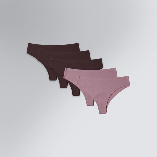 Kit 5 Calcinhas Fio Brief Corte a Laser Feminino