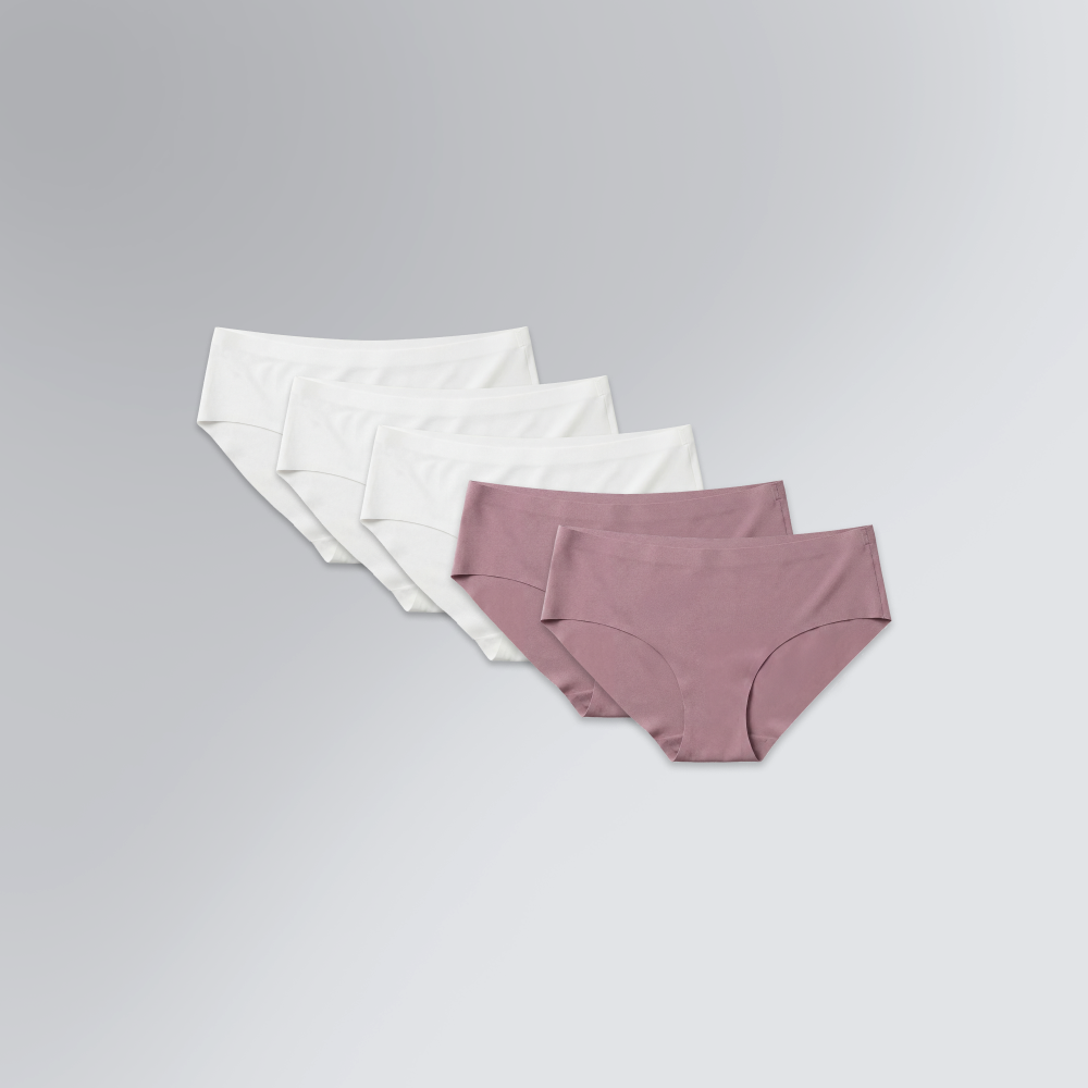 Kit 5 Calcinhas Caleçon Cover Corte a Laser Feminino