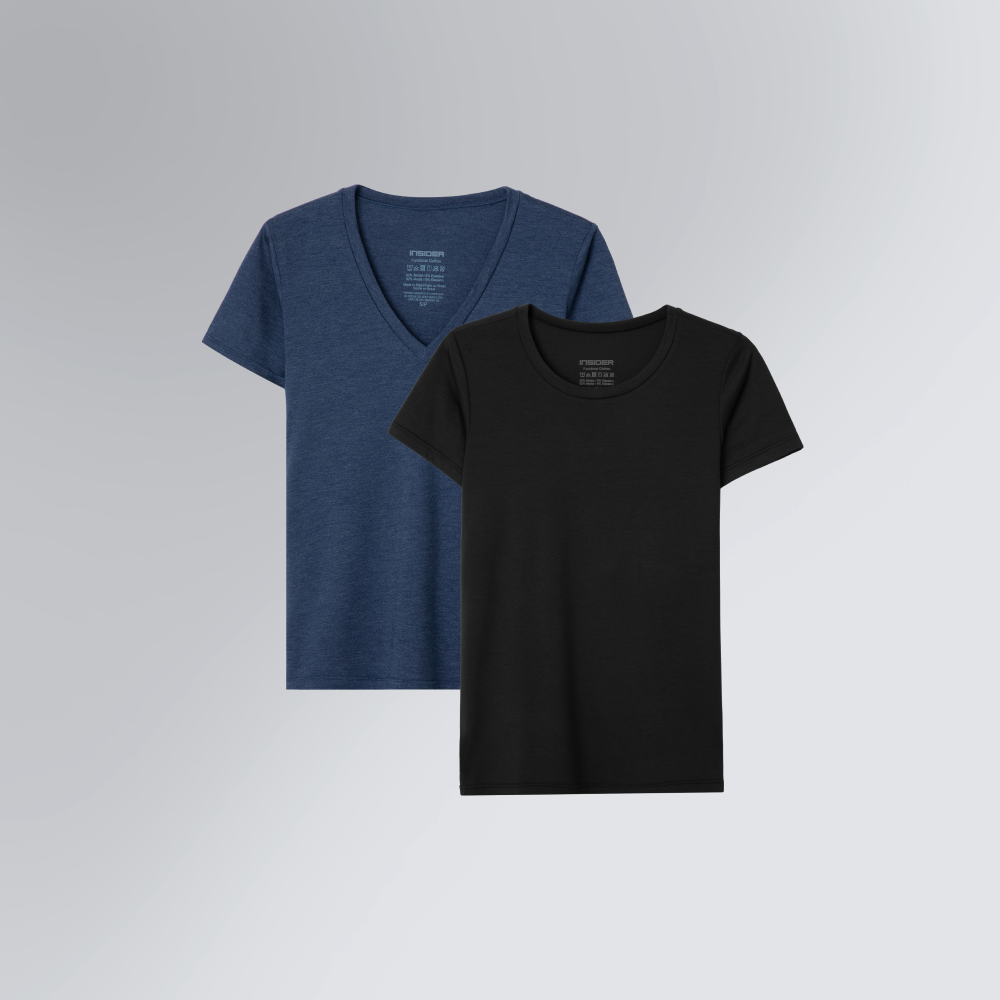 Kit Presente Tecnológico Feminino | Tech T-Shirt® Gola U e Tech T-Shirt® Gola V