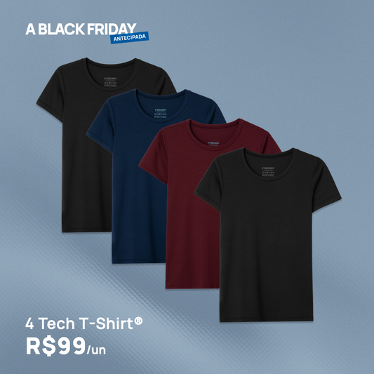 Kit 4 Tech T-Shirt® Feminina