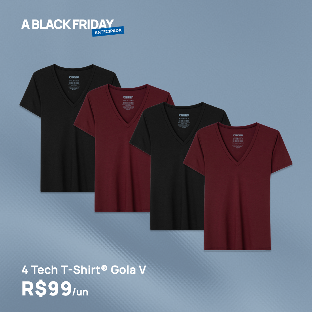Kit 4 Tech T-Shirt® Gola V Feminina