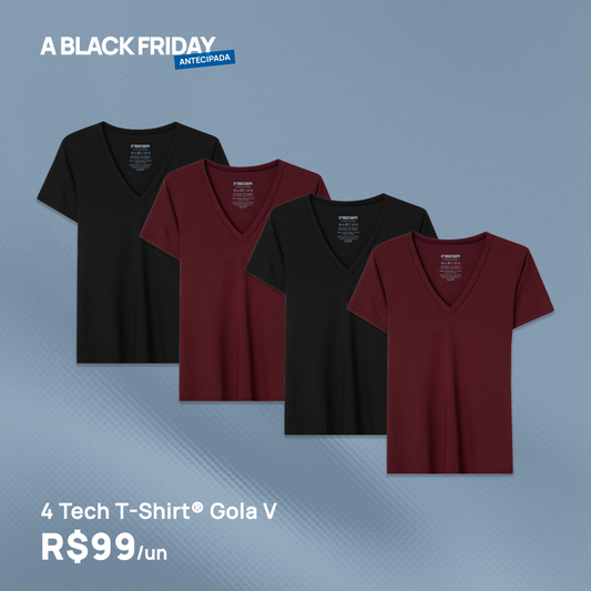 Kit 4 Tech T-Shirt® Gola V Feminina