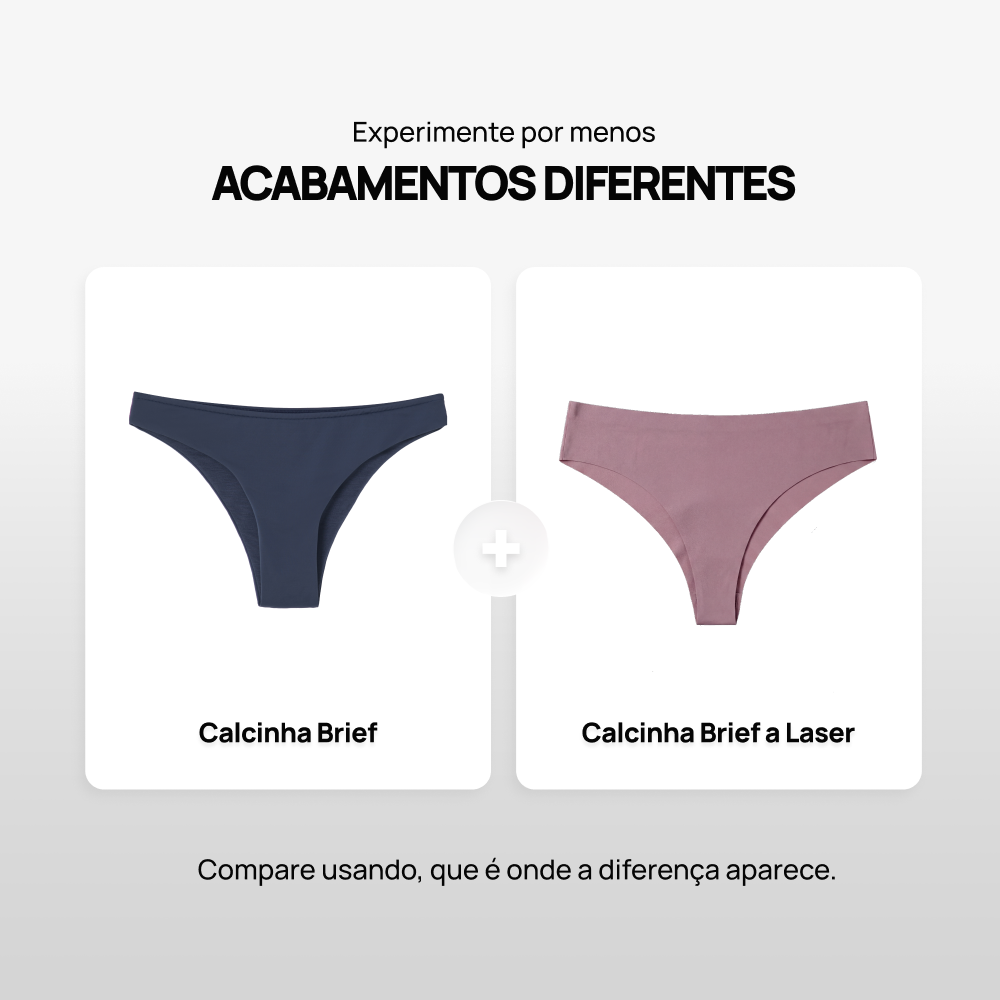 Calcinha Brief + Calcinha Brief a Laser