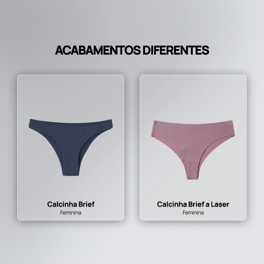 Experimente por menos: Calcinha Brief + Calcinha Brief a Laser