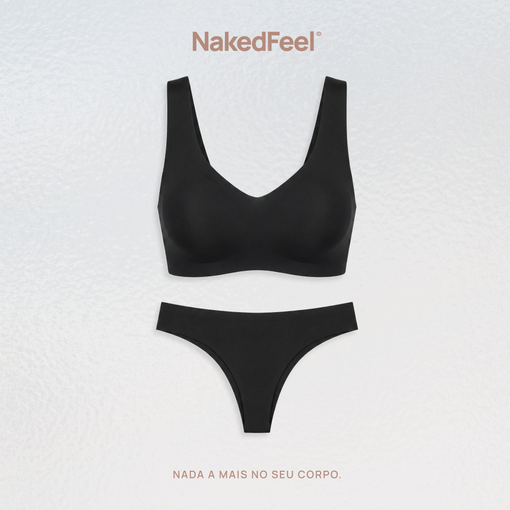 Conjunto Cobertura NakedFeel® | Calcinha Biquíni + Sutiã Top
