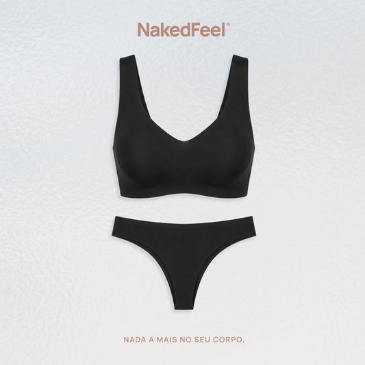 Conjunto Cobertura NakedFeel® | Calcinha Biquíni + Sutiã Top